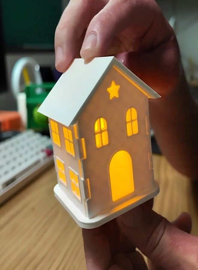 Beoals 3D DIY House Puzzle with LED Light, White Assembly Kit - Image 4
